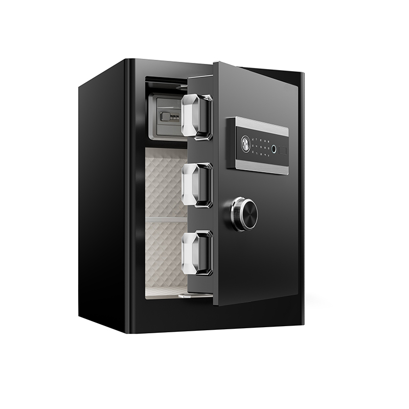 鑫金虎 保险柜家用小型指纹密码锁 H450×W380×D320高清大图