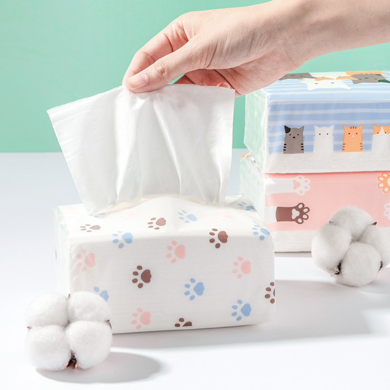 名创优品(miniso) 可爱卡通猫咪手抽纸巾小包抽纸便携式纸巾120抽3包