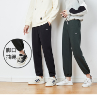 唐狮冬新款男基础款百搭宽松休闲裤女情侣装加绒时尚卫裤潮流