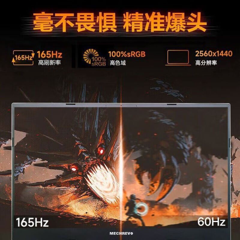 机械革命(MECHREVO)蛟龙15Pro 15.6英寸游戏本笔记本电脑锐龙RTX4060独显学生电竞设计办公商务全能本R7-7435HX 16G 512G 165hz 2.5K灰高清大图