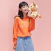 [1件3折价:49.5]美特斯邦威迪士尼家族长袖毛衣女宽松新款冬季可爱绣花套头衫