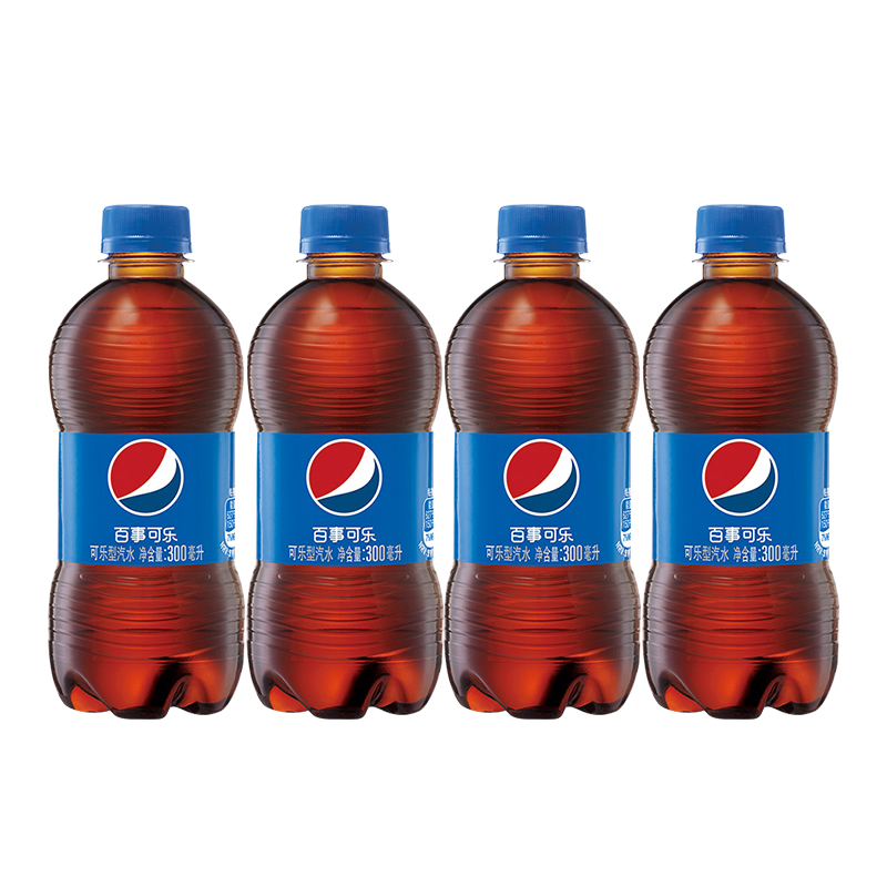 百事可乐 Pepsi 汽水 碳酸饮料 300ml*4瓶 (新老包装随机发货)