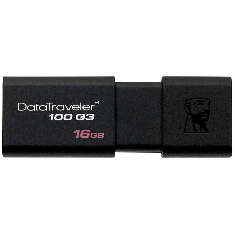 金士顿 塑料U盘 16G USB3.0 黑色
