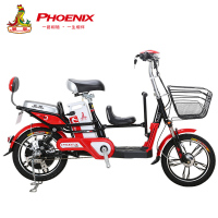 凤凰48V16寸锂电池子母电动自行车