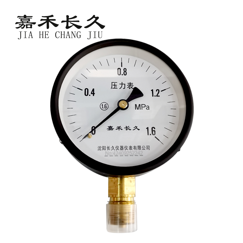 嘉禾长久/压力表/Y100 1.6级/个 0-1.6Mpa