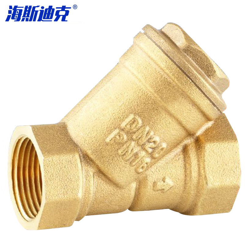 海斯迪克 加厚Y型黄铜过滤器 过滤杂质内螺纹阀门 自来水管道净水阀 DN50 HKT-438