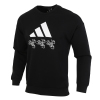 阿迪达斯 (adidas)卫衣男装新款运动长袖上衣黑色宽松套头衫GM4446