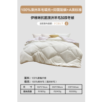 水星家纺100%澳洲羊毛冬被A类抑菌被子冬季保暖被子被芯家用