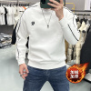 春秋新款卫衣男士刺绣字母时尚圆领长袖体恤打底衫加绒休闲青中年