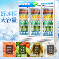 向向锦鲤商用啤酒柜单双门保鲜冷藏饮料柜超市冷饮柜餐厅冰柜酒水展示柜_单门直冷黑白