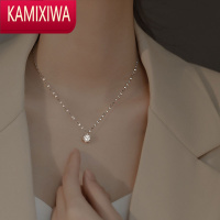 KAMIXIWA项链2021年新款潮网红不掉色百搭简约轻奢小众银甜美锁骨链