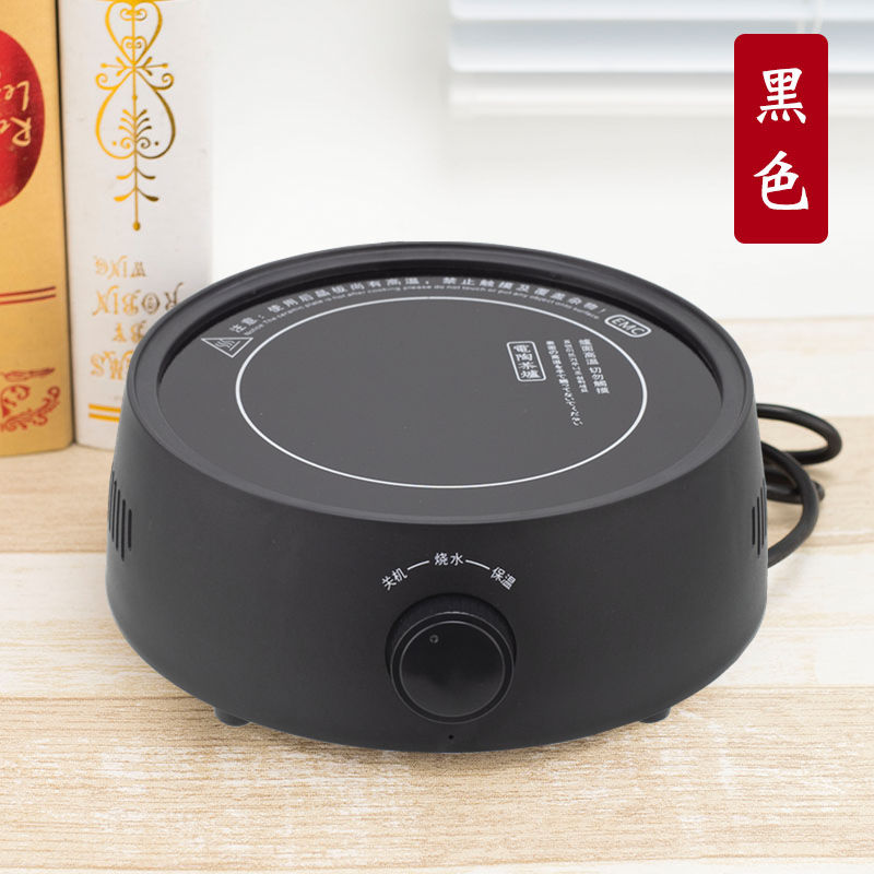 德国技术智能煮茶器电陶炉茶炉家用小型玻璃铜铁壶烧水泡茶光波炉|黑色(旋钮) SUS304不锈钢仙鹤提梁壶