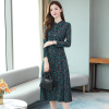 魅言魅语(MeiYanMeiYu)2021秋装新款长袖连衣裙女修身碎花遮肚子气质长裙子