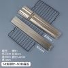 不锈钢木柄烧烤签子羊肉串烤肉工具烤串用品铁签子扁签配件烧烤针|50支钢针+50支扁针