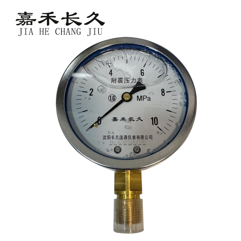 嘉禾长久/耐震压力表/YTN100/个 0-10MPa