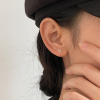 s925纯银镂空爱心耳钉女经典时尚甜美精致闺蜜日常轻奢耳饰