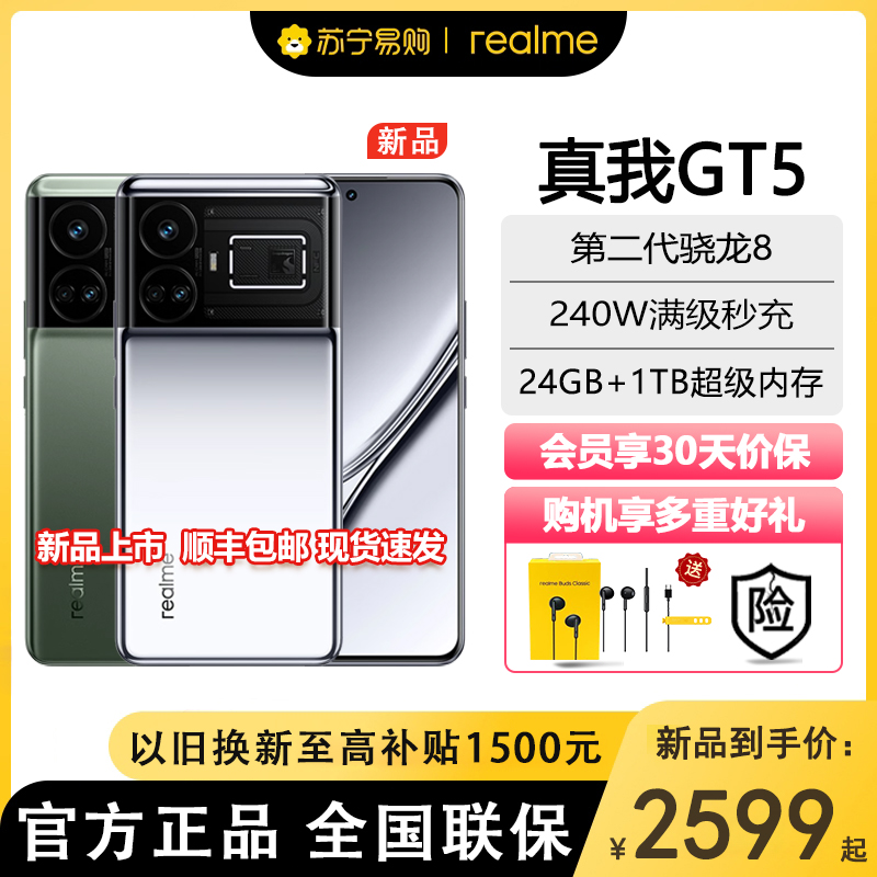 realme真我GT5 星雾绿洲 24GB+1TB (240W)