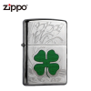 ZIPPO打火机原装正品芝宝四叶草镜花水月24699防风zppo创意个性定制男士火机