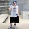 男童夏装套装2025新款夏季薄款短袖T恤帅气时髦t大童男孩儿童背心