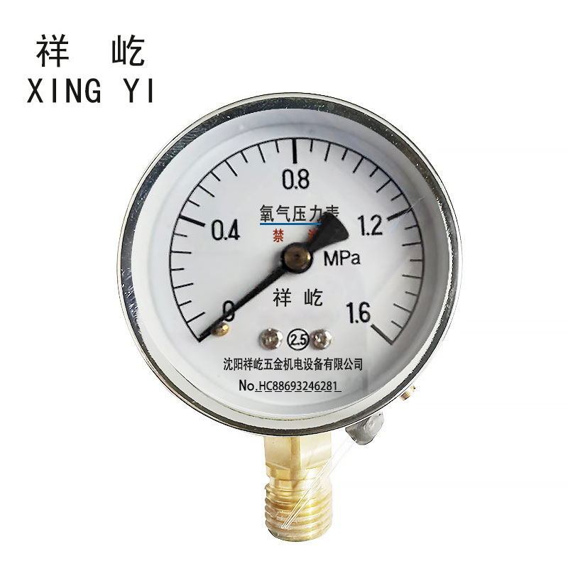 祥屹 +氧气压力表检测定制型+YO60+块 0-1.6Mpa