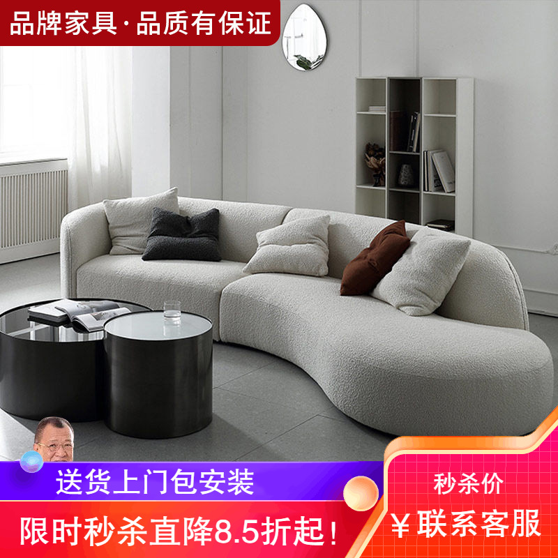梵宜布艺沙发意式轻奢现代简约创意免洗科技布小户型客厅沙发