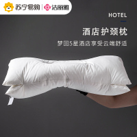 洁丽雅护颈枕助睡眠头枕芯五星级酒店专用夏季枕头枕芯纯棉3D大豆抗菌纤维枕B款