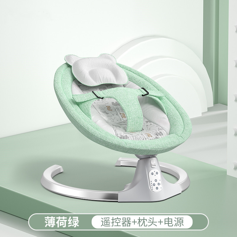 婴儿电动摇摇椅宝宝摇篮躺椅带娃哄娃神器哄睡新生儿安抚椅摇摇床漂亮
