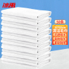 冰禹 BYQ-604 多用途清洁抹布 擦玻璃搞卫生厨房地板洗车毛巾 酒店物业清洁抹布30×60cm 白色(50条)