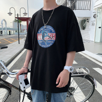 梵克公牛男短袖2021新款夏季上衣ins港风流宽松半袖T恤学生衣服