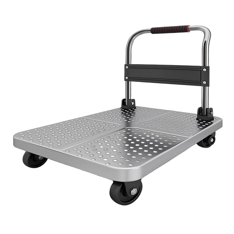 新运 钢板小推车拉货手推车平板车搬运车家用拖车静音可折叠快递手拉车 特厚钢板60*40 个