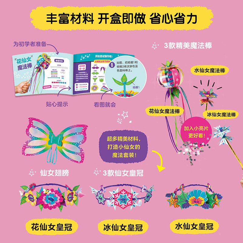 [正版]Klutz-小仙女的魔法变身秀6-8-10岁儿童酷乐兹系列创意手工益智游戏书培养孩子动手能力与专注力小学生益智高清大图