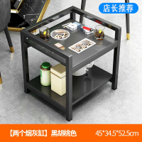 闪电客麻将桌茶几茶水架牌室麻将机旁小茶几棋牌室专用圆形双层茶几