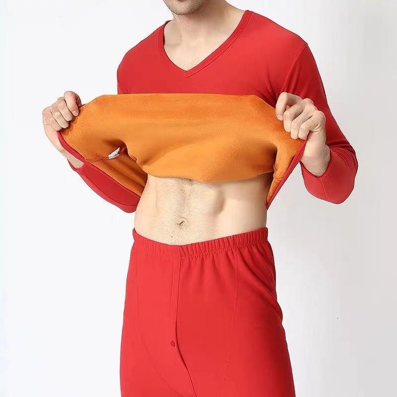 波迷娜（BOMINA)特大号保暖内衣加肥加大码男肥佬200斤打底上衣加厚棉毛衫秋