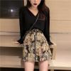 2021年新款女初秋装减龄赫本轻熟御姐风时尚半身裙洋气质两件套装 猫咪短裙 S