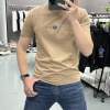 圆领夏季新款短袖T恤男士半袖体恤简约老虎打底衫潮纯色上衣修身
