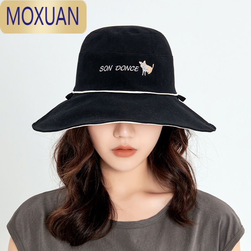 MOXUAN防晒帽子女夏季遮脸遮阳帽春秋款大帽檐太阳帽渔夫帽