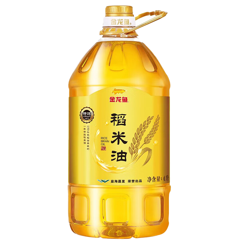 金龙鱼特选稻米油4L油高清大图