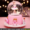 飘雪水晶球旋转彩灯音乐盒八音盒雪花跳舞公主送儿童女孩生日礼物 抬头音乐彩灯自动飘外旋转豪华版