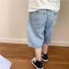 男童韩版外穿宽松薄软五分裤中小童短裤子宝宝洋气休闲牛仔裤夏装 浅蓝色 90cm 可开档