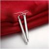 E002Women silver plated earring镀925纯银长款简约时尚耳环耳饰