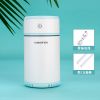 抖音同款抽拉迷你加湿器创意夜灯usb静音家用车载空气补水喷雾|蓝色