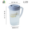 胶水壶 塑料 家用 透明用套装茶壶扎壶果汁壶凉水壶耐热高温装水 FENGHOU 卡其2.2升一壶+4卡其杯(双出水口)