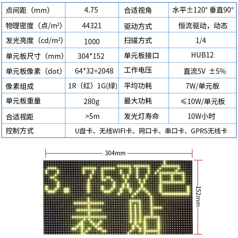 泽显P3.75室内双色LED条形显示屏1.5㎡套装室内会标屏欢迎词广告宣传门头字幕走字滚动屏 电子大屏幕LC-P3.75高清大图