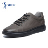 GOLF/高尔夫男鞋新品磨砂牛皮复古百搭耐磨低帮板鞋男系带透气滑板休闲皮鞋
