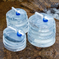 时光旧巷户外折叠储水桶自驾游车载便携装蓄水箱罐塑料带龙头家用水桶伸缩