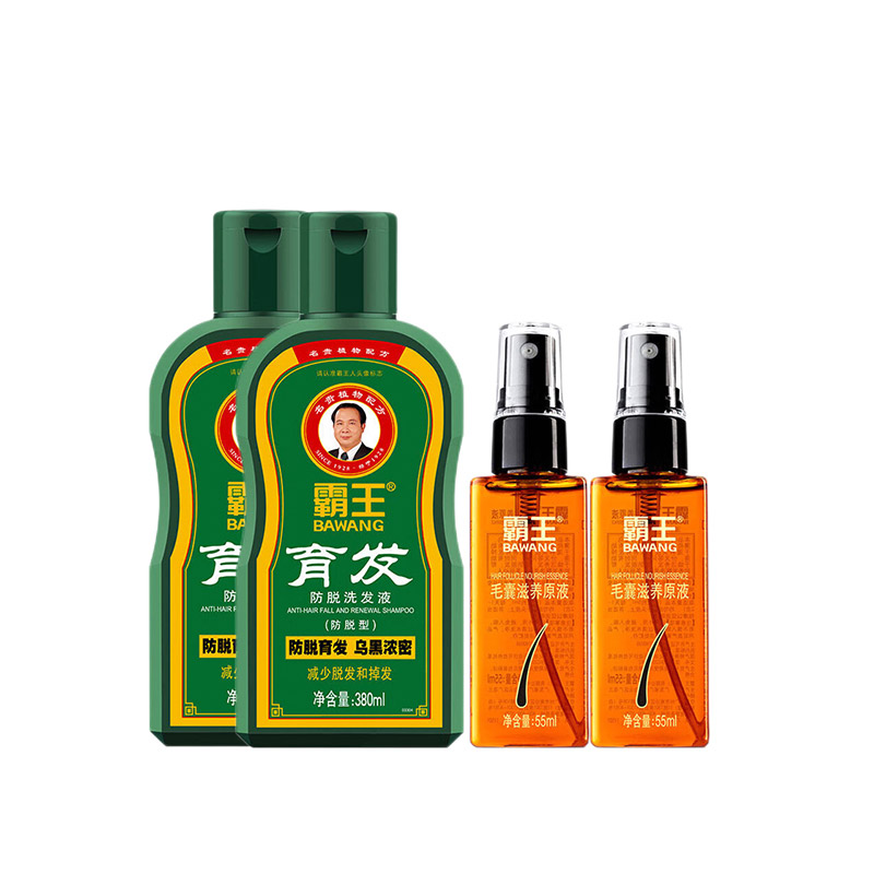 霸王育发防脱洗发水+营养原液套装控油去屑洗发露男女通用洗头膏男女 洗发水760ml+毛囊滋养原液110ml