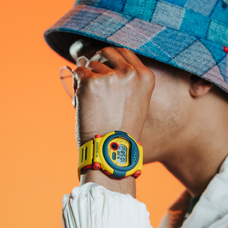 卡西欧手表 G-SHOCK 经典复刻 配备可替换表圈和表带 礼盒套装 防水防震运动男表G-B001MVE-9PR