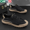 [线下专柜同款]卡帝乐鳄鱼(CARTELO)新款透气冰丝布男鞋休闲鞋潮流板鞋帆布鞋