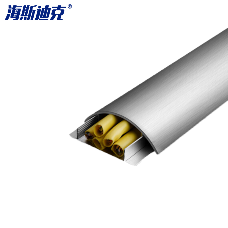 gnjz-1370 铝合金线槽 金属防踩线槽 半弧形地板地面穿线用 金属线槽 铝合金线槽 长度1米(5号)