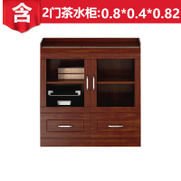 油漆书柜木质文件柜贴实木皮茶水柜落地柜档案柜资料柜办公家具 3门茶水柜原木色[工厂现做 7天内发货]